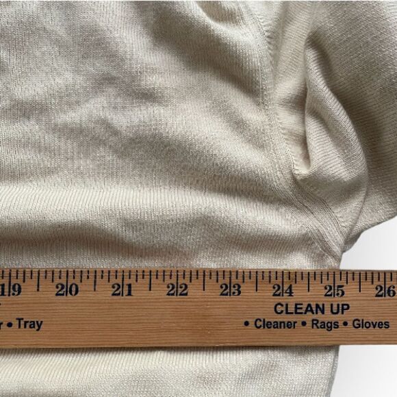 Tricots st Raphael cream cotton sweater size L 309 - Picture 3 of 6